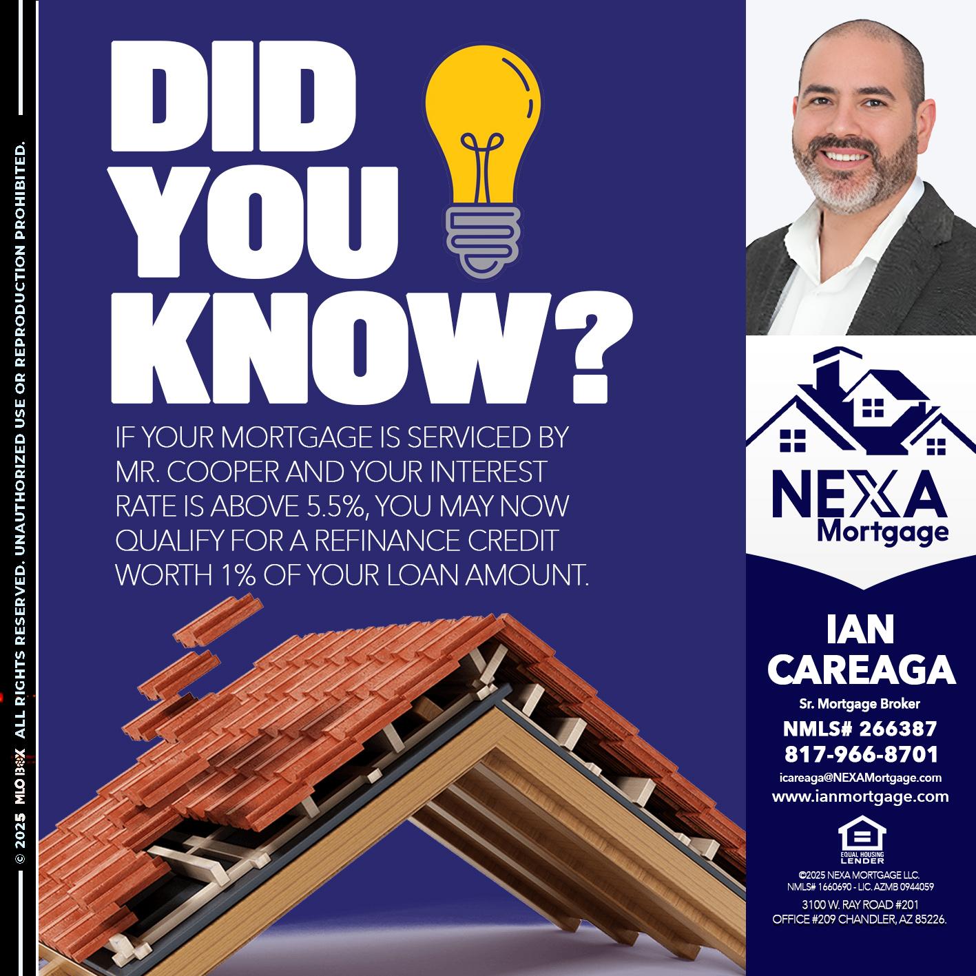 DID YOU KNOW? - Ian Careaga -Sr. Mortgage Broker