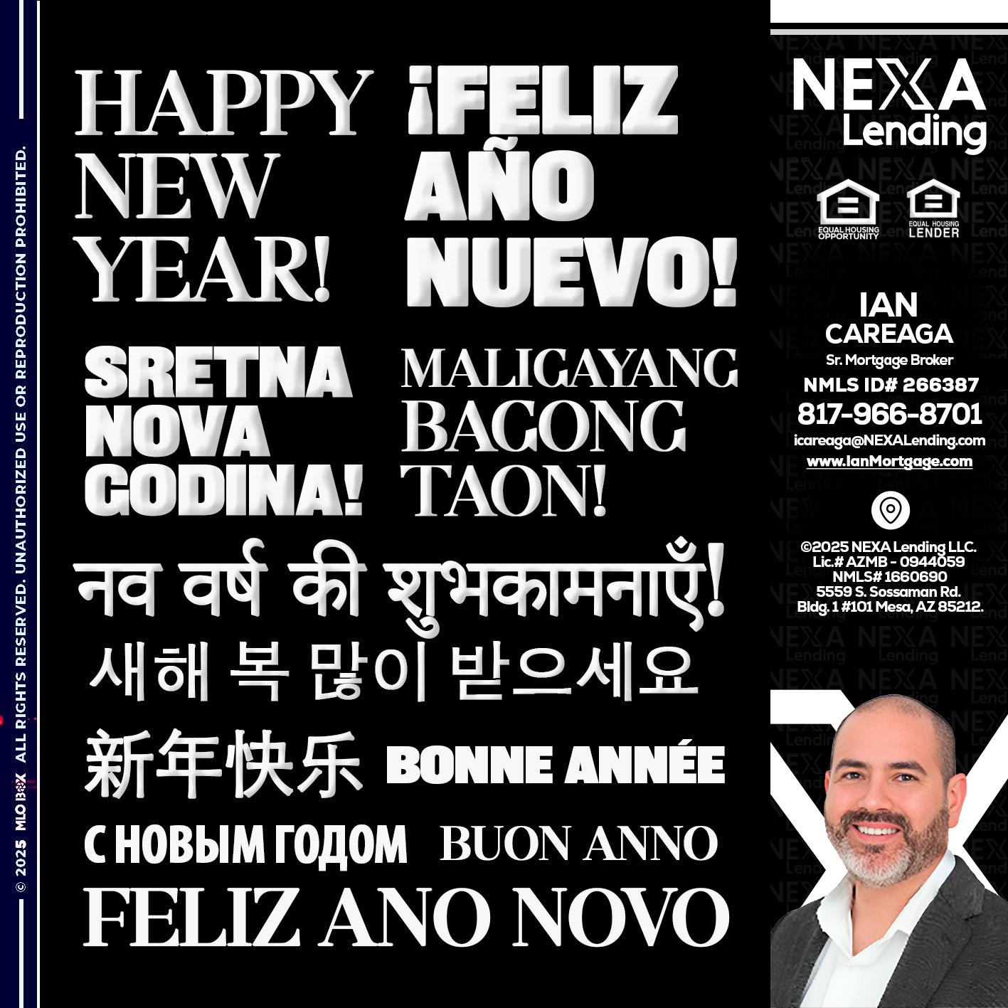 HAPPY NEW YEAR - Ian Careaga -Mortgage Broker