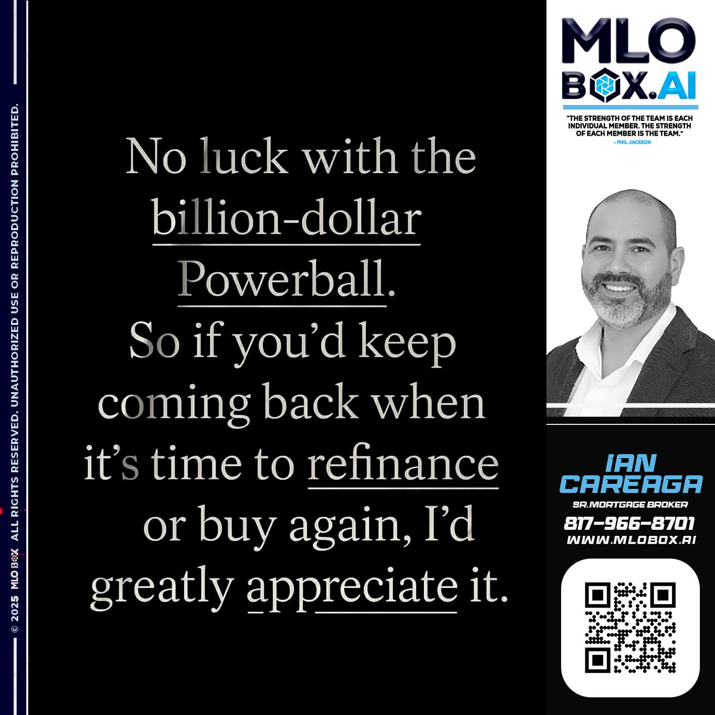 NO LUCK - Ian Careaga -Mortgage Broker