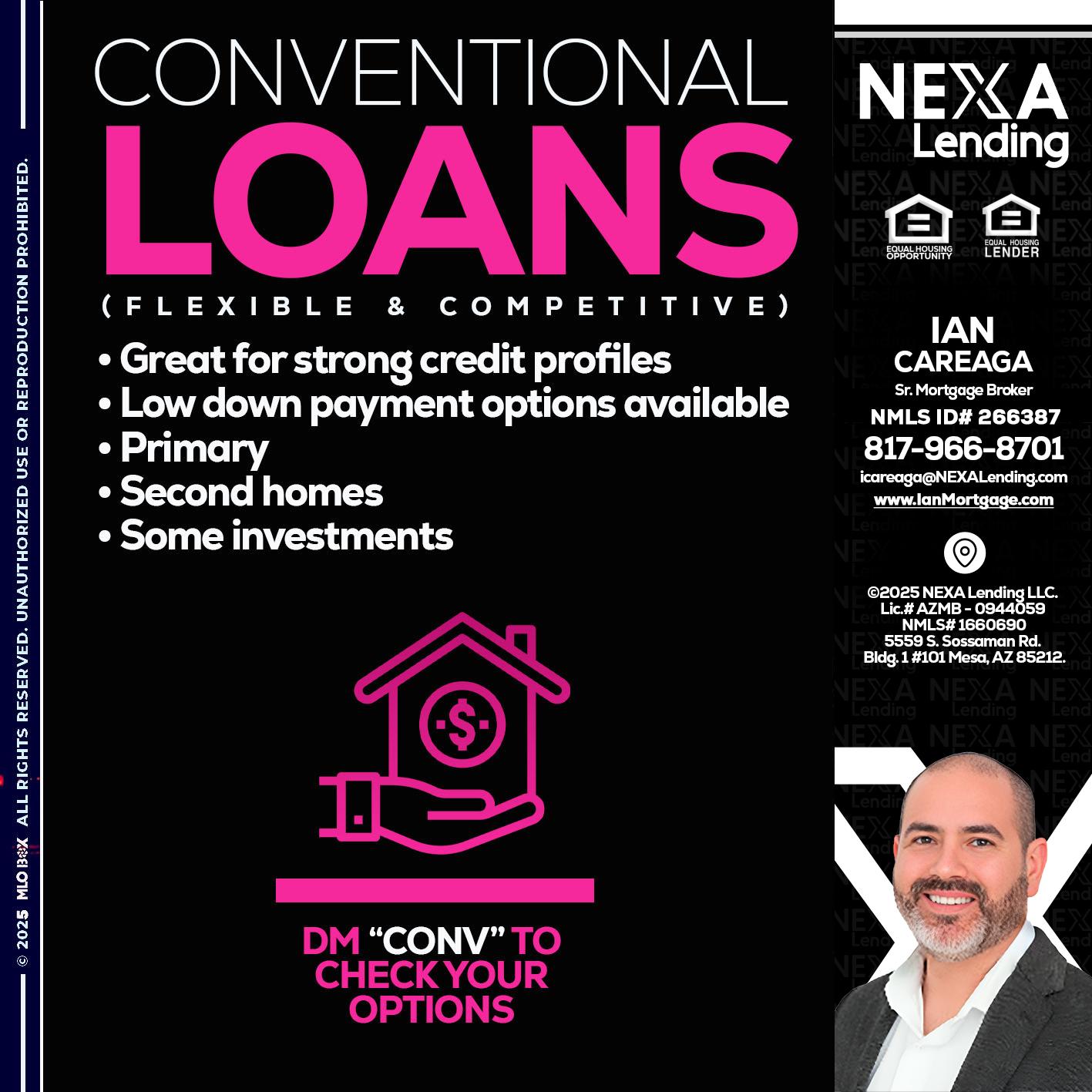 CONVENTIONAL LOANS - Ian Careaga -Mortgage Broker