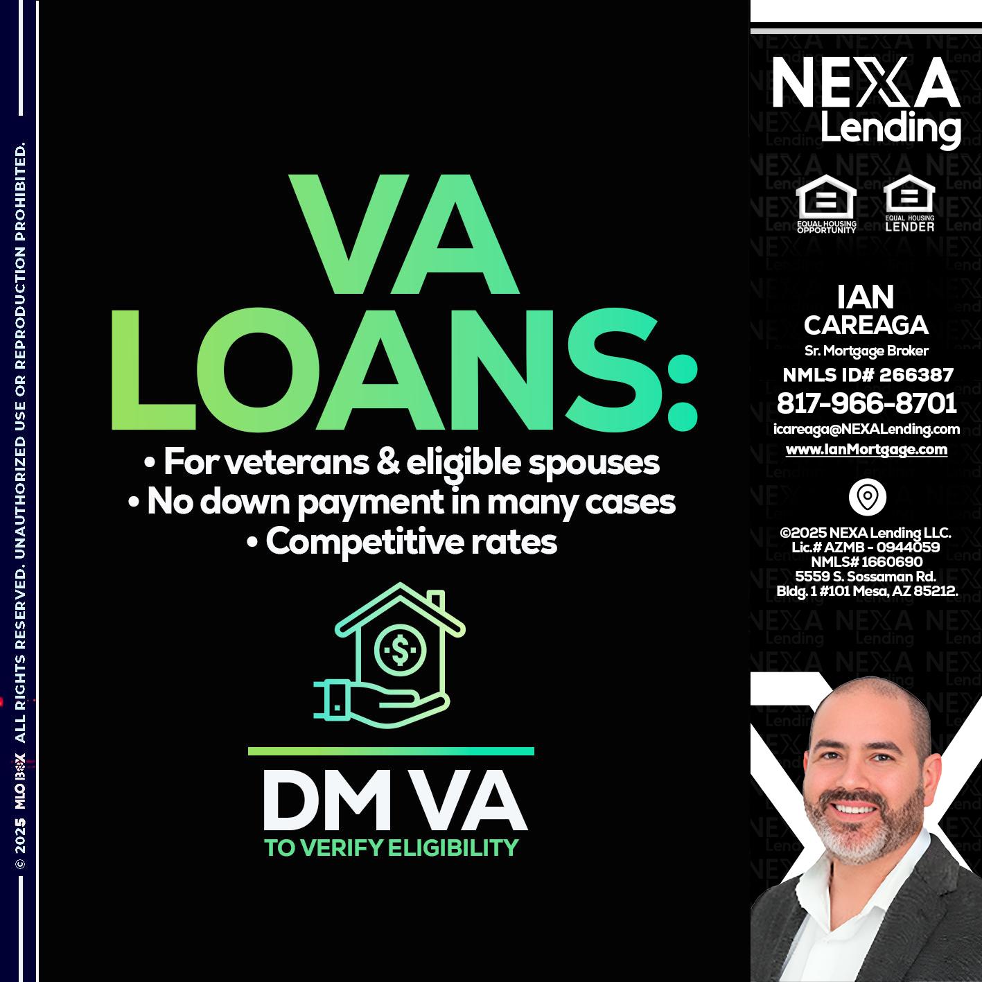 VA LOANS - Ian Careaga -Mortgage Broker